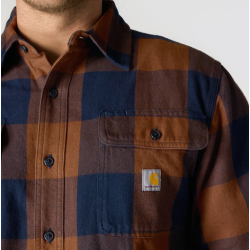 Koszula Flanelowa Carhartt Heavyweight Plaid Shirt - Red Duck